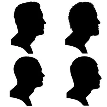 Vector silhouettes people. Stock Illustration