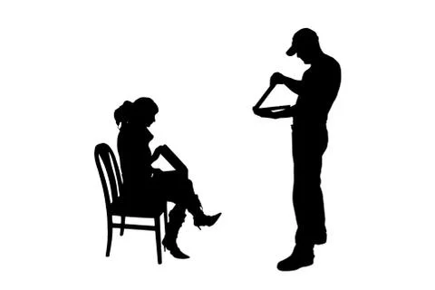 Vector silhouettes of people. Stock Illustration