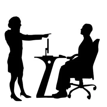 Vector silhouettes of people. Stock Illustration