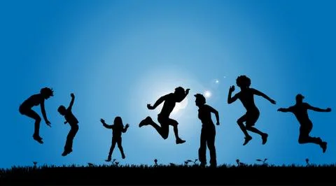 Vector silhouettes of people. Stock Illustration