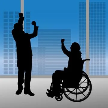 Vector silhouettes of people. Stock Illustration