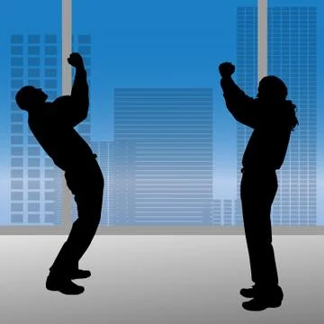 Vector silhouettes of people. Stock Illustration