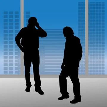 Vector silhouettes of people. Stock Illustration