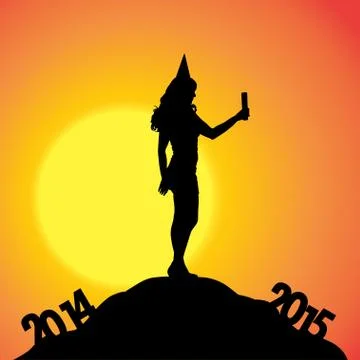 Vector silhouettes of woman. Stock Illustration