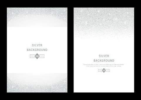 Vector Silver Banners and Cards Stock Illustration