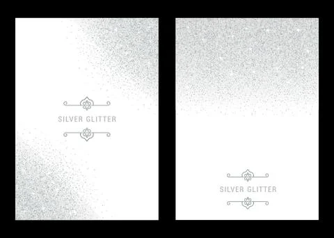 Vector Silver Banners and Cards Ilustração Stock
