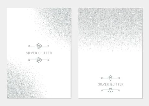 Vector Silver Banners and Cards Illustrazione stock