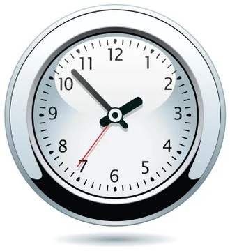 Vector silver clock Stock Illustration