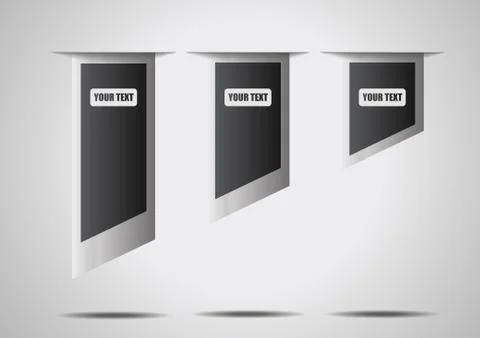 Vector : Silver label with space for text on gray background Stock Illustration