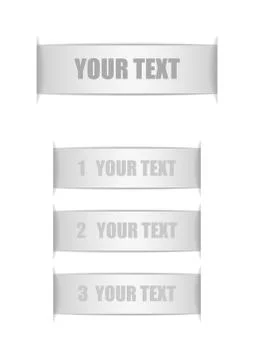 Vector : Silver labels with space for text on white background Stock Illustration