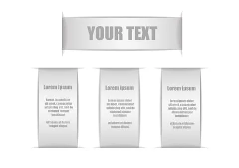 Vector : Silver labels with space for text on white background Stock Illustration