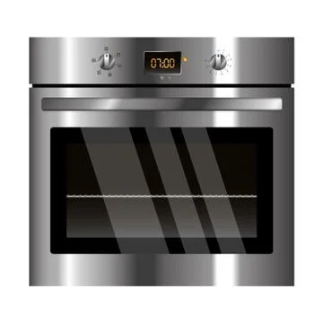 Vector silver oven Stock Illustration