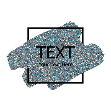 Vector silver paint stroke Stock Illustration