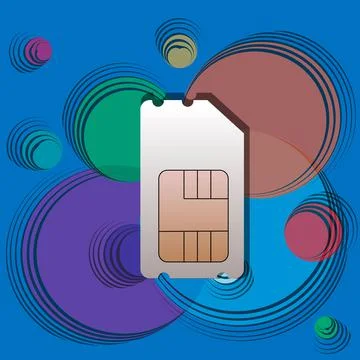 Vector SIM Cards Mobile chip. Vector icon. Stock Illustration