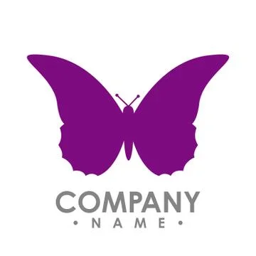 Vector simple abstract butterfly. Butterfly icon vector isolated on white bac Stock Illustration