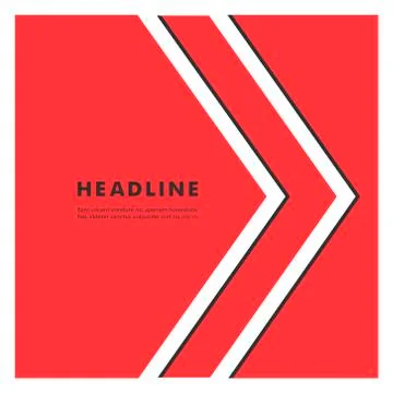 Vector simple arrow pointer on a colored background イラスト素材