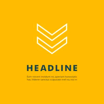 Vector simple arrow pointer on a colored background Stock Illustration