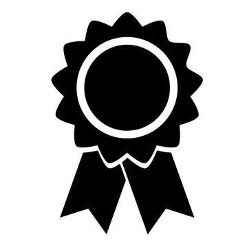 Vector Simple Black and White symbol, Certified isolated on white Stock Illustration