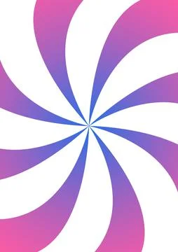 Vector simple blue and violet gradient background. Spiral stripes in retro pop Illustrazione stock