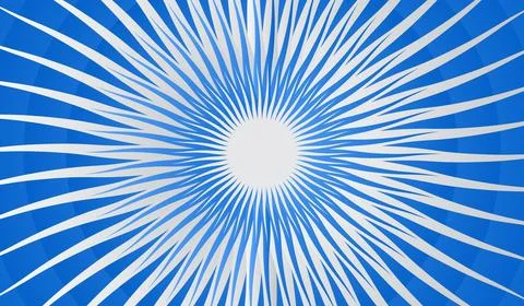Vector simple blue background. Spiral stripes in pop art style Illustrazione stock