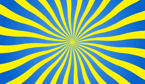 Vector simple blue background. Spiral stripes in pop art style Illustrazione stock