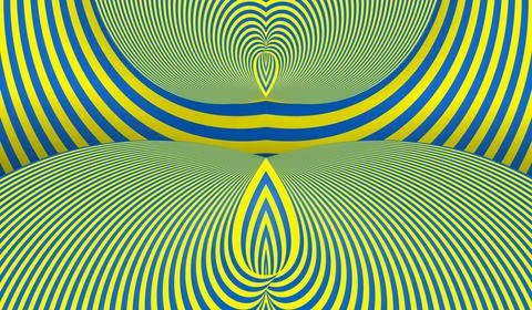 Vector simple blue background. Spiral stripes in pop art style Illustrazione stock