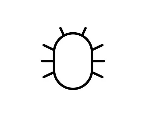 Vector simple bug icon. Computer virus pictogram. Bug fix pictogram. Software Stock Illustration