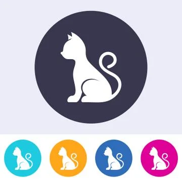 Vector simple cat icon イラスト素材