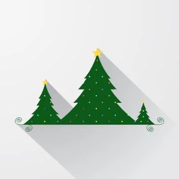 Vector simple christmas tree background Stock Illustration