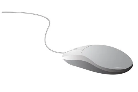 Vector simple of computer mouse, Isolated on White Stock Illustration