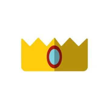 Vector simple crown icon, isolated on white background. Symbol of royal power Stock Illustration