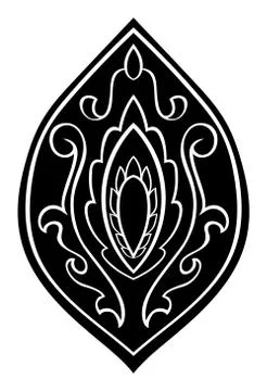 Vector simple damask. Stock Illustration