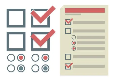 Vector simple design elements for To Do list Stock Illustration