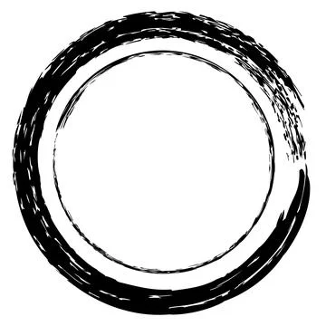 Vector simple double line frame from black crayon, at white background Stock Illustration