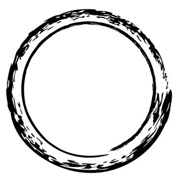 Vector simple double line frame from black crayon, at white background Stock Illustration