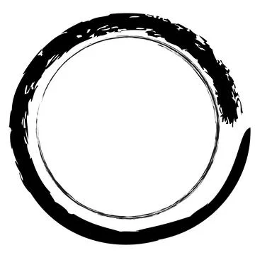 Vector simple double line frame from black crayon, at white background Stock Illustration