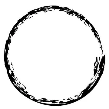 Vector simple frame from black crayon, at white background Stock Illustration