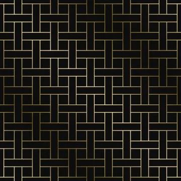 Vector simple geometric pattern - seamless luxury gold gradient design. Rich 스톡 일러스트
