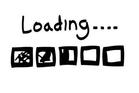 Vector Simple Hand Draw Sketch Loading or Progress bar Stock Illustration