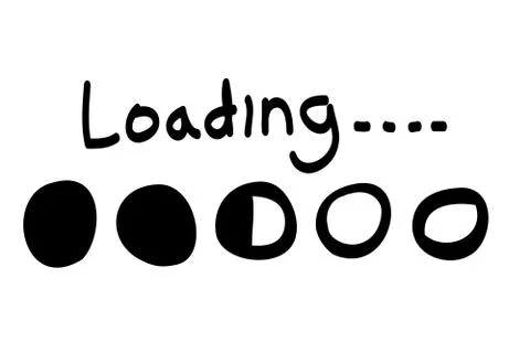 Vector Simple Hand Draw Sketch Loading or Progress bar Stock Illustration