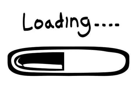 Vector Simple Hand Draw Sketch Loading or Progress bar Stock Illustration