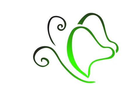 Vector Simple Hand Draw Sketch, Butterfly, Suitable for logo Nature, fauna an Stock Illustration