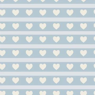 Vector simple hearts seamless pattern. Trendy Scandinavian style background. 스톡 일러스트
