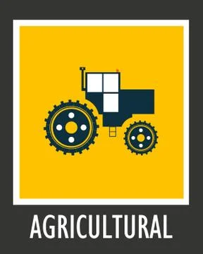 Vector simple icon agriculture tractor eps 10 Stock Illustration