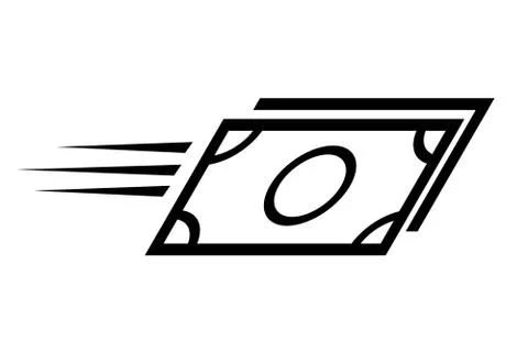 Vector simple icon illustration, Waving Rupiah Paper Money Stock Illustration