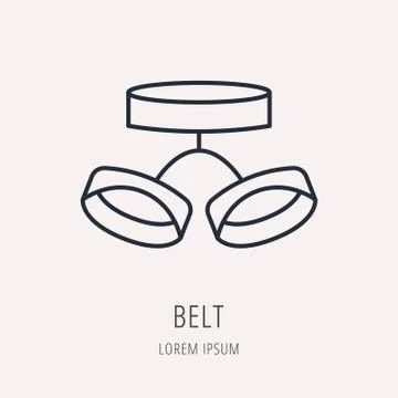 Vector Simple Logo Template Belt Free Stock Illustration