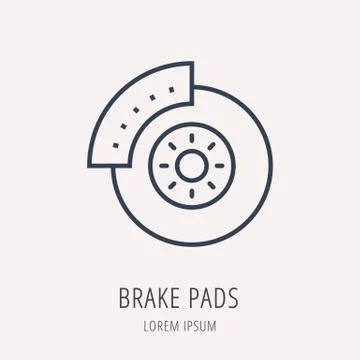 Vector Simple Logo Template Car Elements Illustrazione stock
