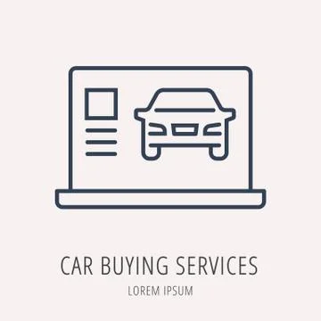 Vector Simple Logo Template Car Elements Illustrazione stock gratuita