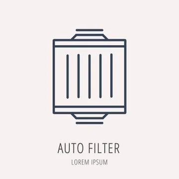 Vector Simple Logo Template Car Elements Stock Illustration