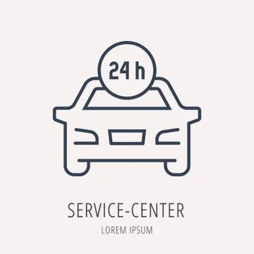 Vector Simple Logo Template Car Elements Illustrazione stock